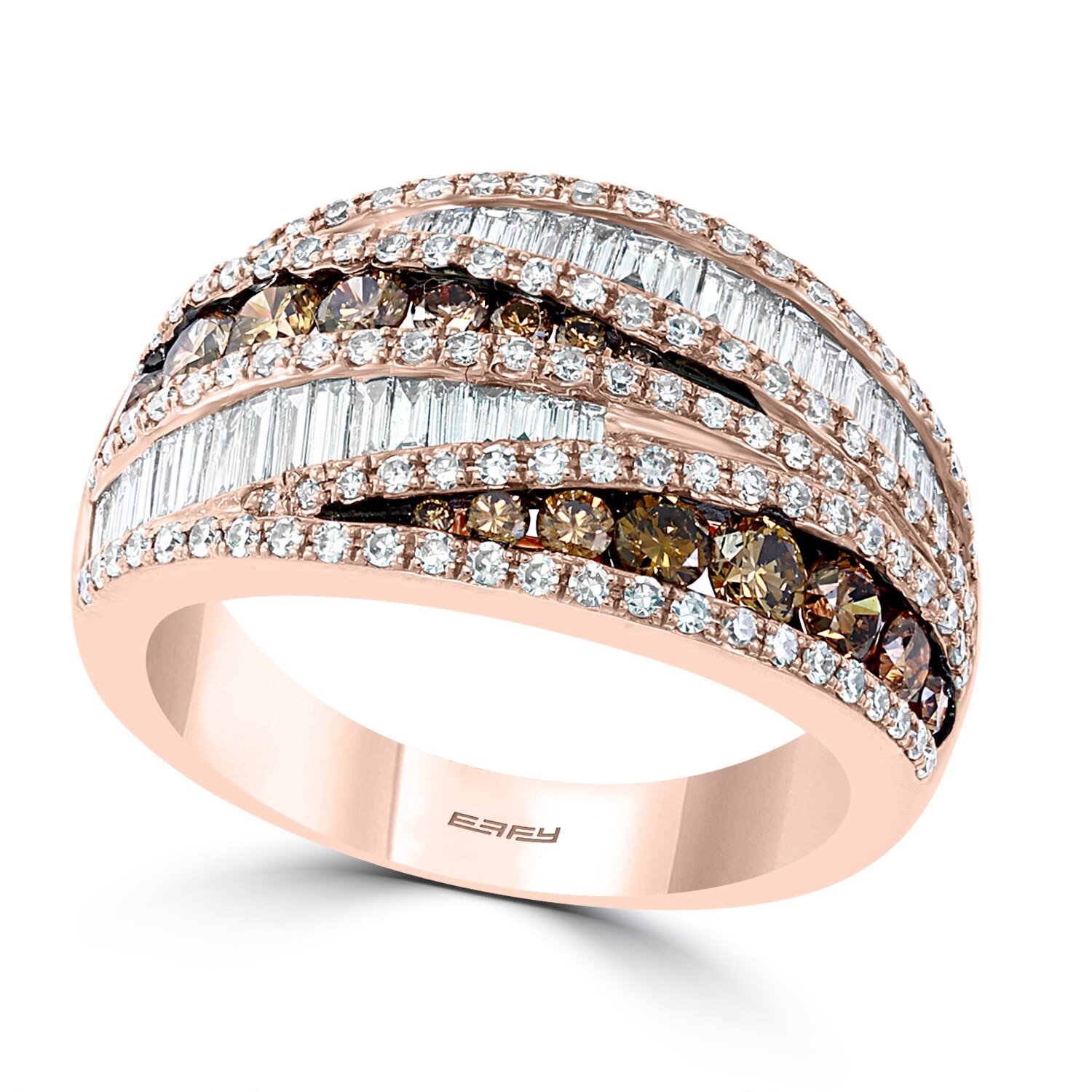 EFFY 18K Rose Gold and 3ct Diamonds(E-VS) Filigree Design Ring - $13K